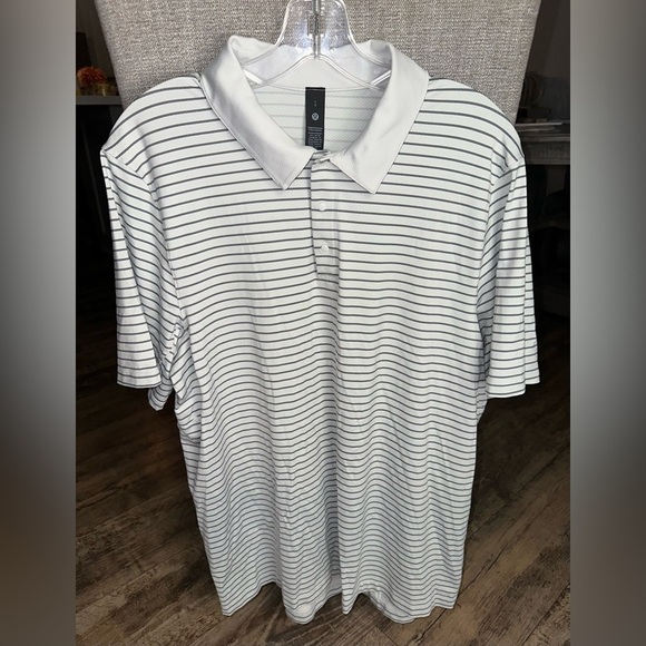 lululemon athletica Other - Lululemon Logo Sport Polo Short Sleeve  Striped, Size L